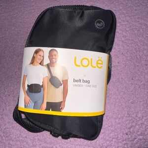 Lole Black Belt Bag with Adjustable Strap